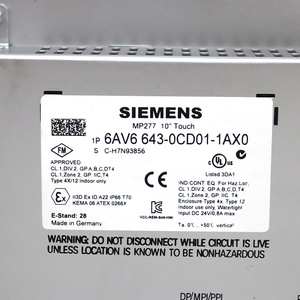 Оригинальный дистрибьютор Siemens SIMATIC HMI сенсорный экран панель оператора 6AV6643-0DC01-1AX0 для программирования PLC - Product Image 2