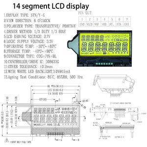 OEM&ODM LCD-Fabrik TN VA schwarzer monokromer LCD-Bildschirm BTN benutzerdefinierter LCD-Anzeigenmodul 8-Zahl-7-Segment-Anzeige - Product Image 5