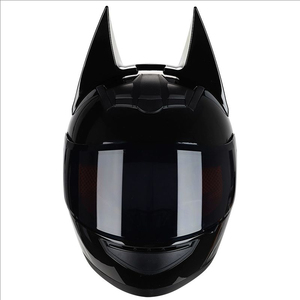 Kaliteli ABS hafif sevimli kedi kulak kask tam yüz motosiklet kitty kask kızlar için