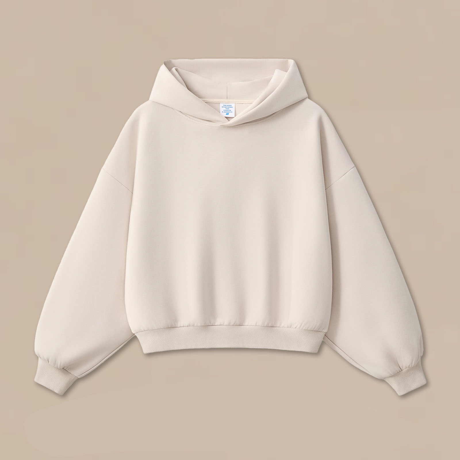 sweat à capuche beige