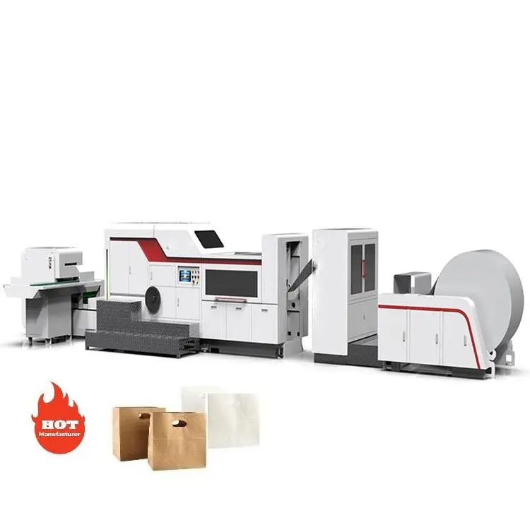 La macchina personalizzata per la produzione di sacchetti di carta personalizzata viene utilizzata per la produzione di sacchetti di carta per la spesa