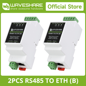 Waveshare 2 unids/lote Industrial Modbus RS485 servidor serie, RS485 a RJ45 Ethernet, TCP/IP a serie, montaje en Riel, función POE - Product Image 4