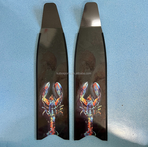 KUBO özel LOGO ve desen De Carbono dalış yüzgeçleri profesyonel karbon Fiber uzun dalış Flippers serbest yüzgeçleri - Product Image 1