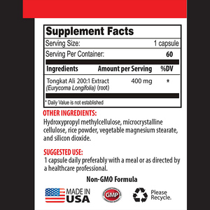 Nhãn Hiệu Riêng Oem Odm Hữu Cơ Vegan 200:1 Số Lượng Lớn Chiết Xuất Từ Thiên Nhiên Gốc Số Lượng Lớn Màu Đỏ Chiết Xuất Tongkat Ali Viên Nang Thuốc - Product Image 4