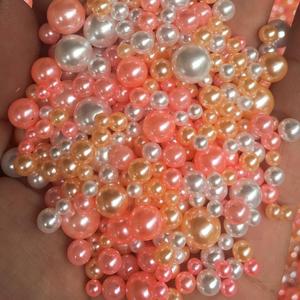Çok boyutlu seçeneği rastgele Mix renk yuvarlak İnciler olmadan delik konfeksiyon boncuk takı bez aksesuarları el sanatları - Product Image 1