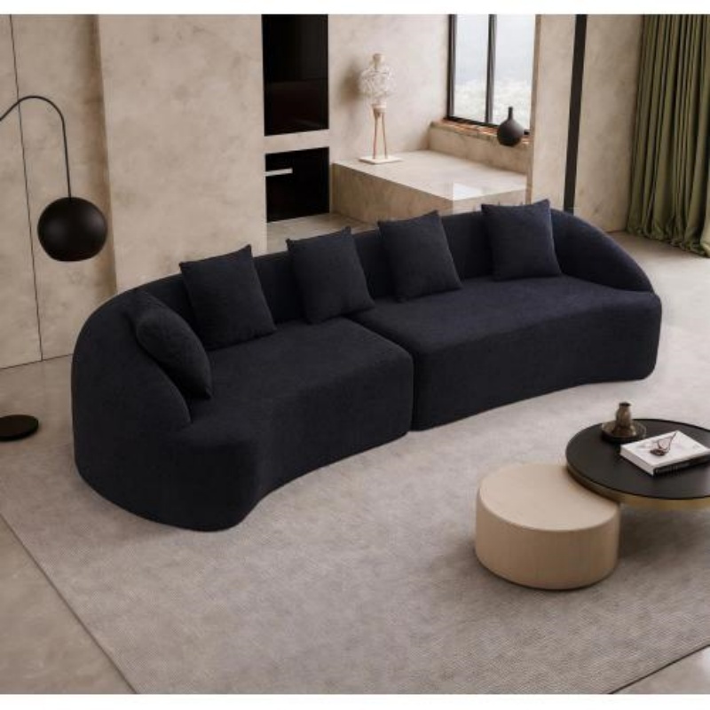 Noir + Chenille + Mousse + 5 places + Mousse