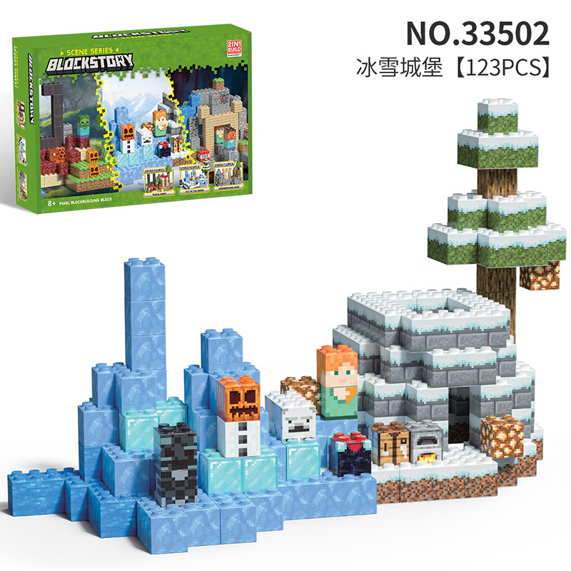 B198-003 castillo de hielo y nieve-123 piezas-453 g