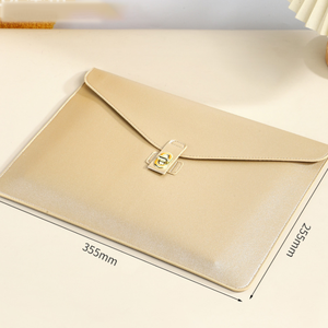 <span class=keywords><strong>A4</strong></span> Formaat Papier Bestand Waterbestendig Ins Bestand Map Pu Lederen Map Gepersonaliseerde Logo Office Soft Document Houder - Product Image 6
