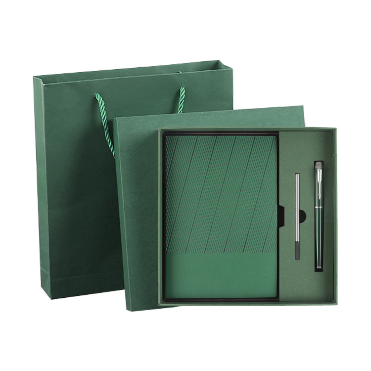 Vert (3 pièces : cahier + stylo + recharge)