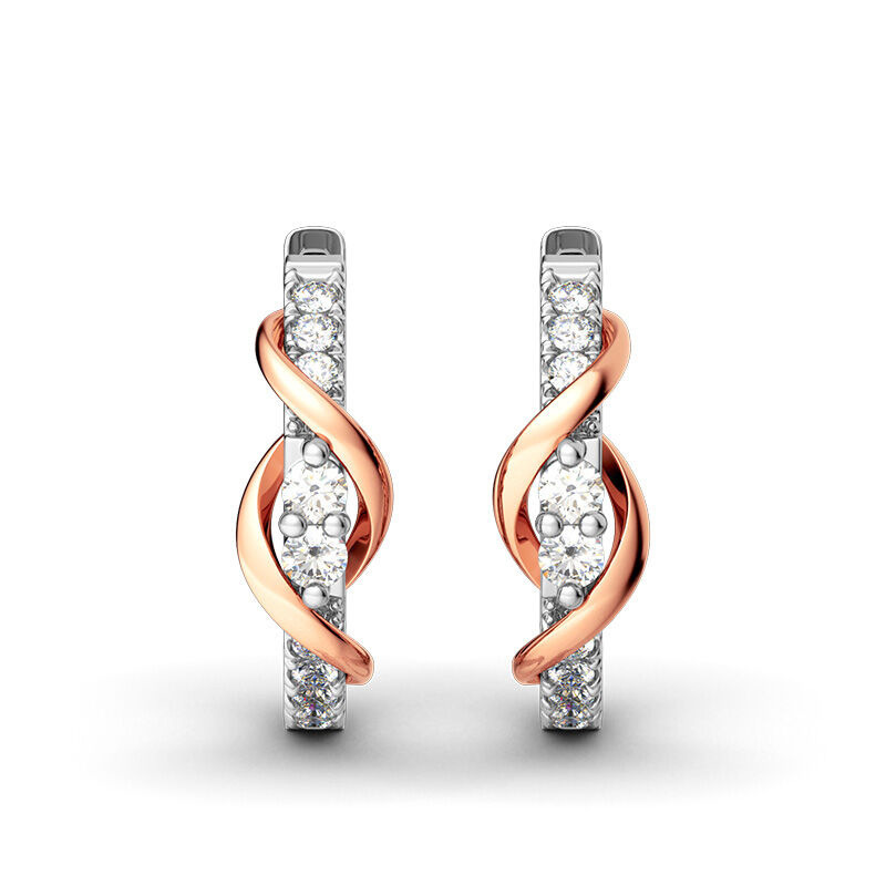 Silver rose gold two-color