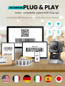 <strong>Scanner</strong> <strong>Reader</strong> AK-9100 2d Desktop Bar <strong>Code</strong> <strong>Scanner</strong> for Supermarket - Product Image 6