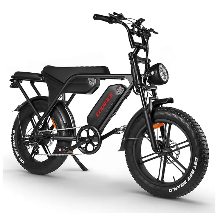 Fatbike sepeda listrik 48v, grosir 20 26 inci salju vintage pantai retro sepeda listrik lemak ban salju sepeda Trail e-bike cruiser