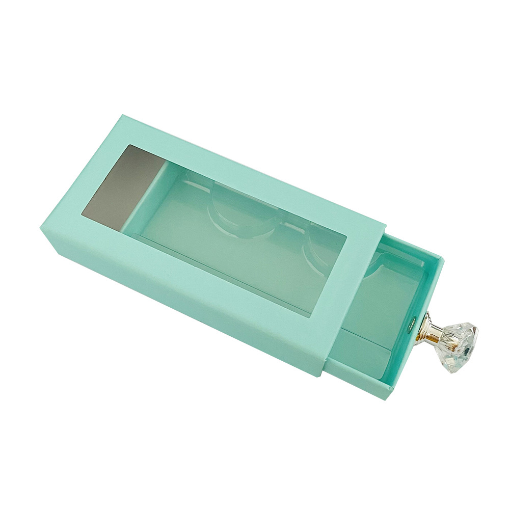 Boîte à tiroirs rectangulaire vert menthe