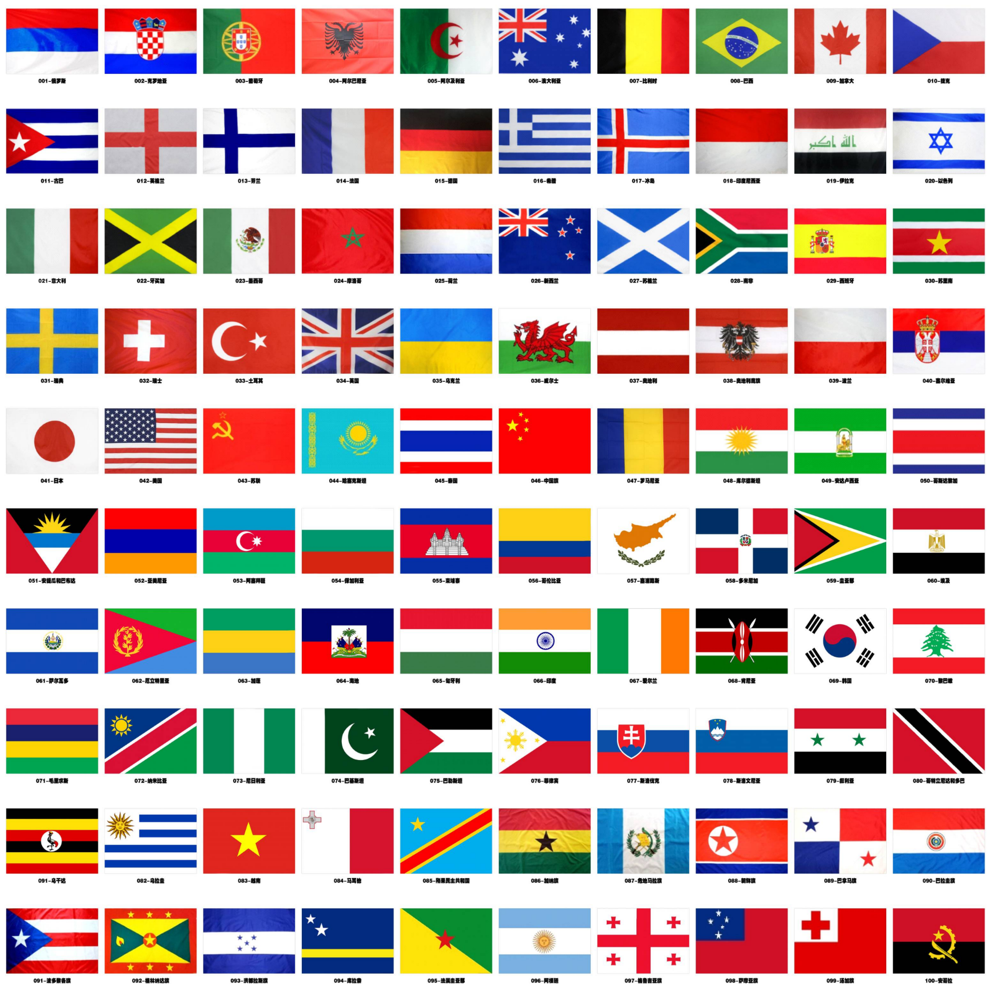 Banderas nacionales personalizadas