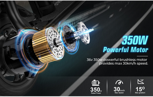 Samebike <span class=keywords><strong>c1</strong></span> חדש במהירות גבוהה 36v 350 ואט קטנוע חשמלי נשלף עם מושב