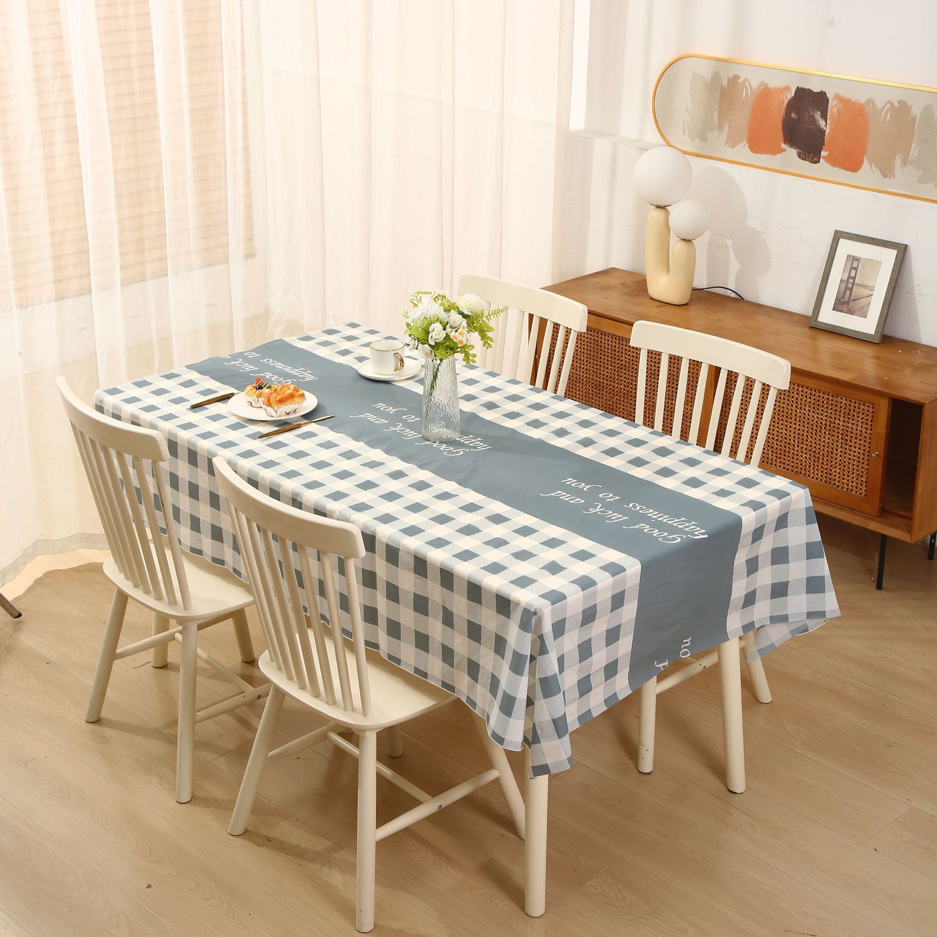 Lucky Blue Tablecloth