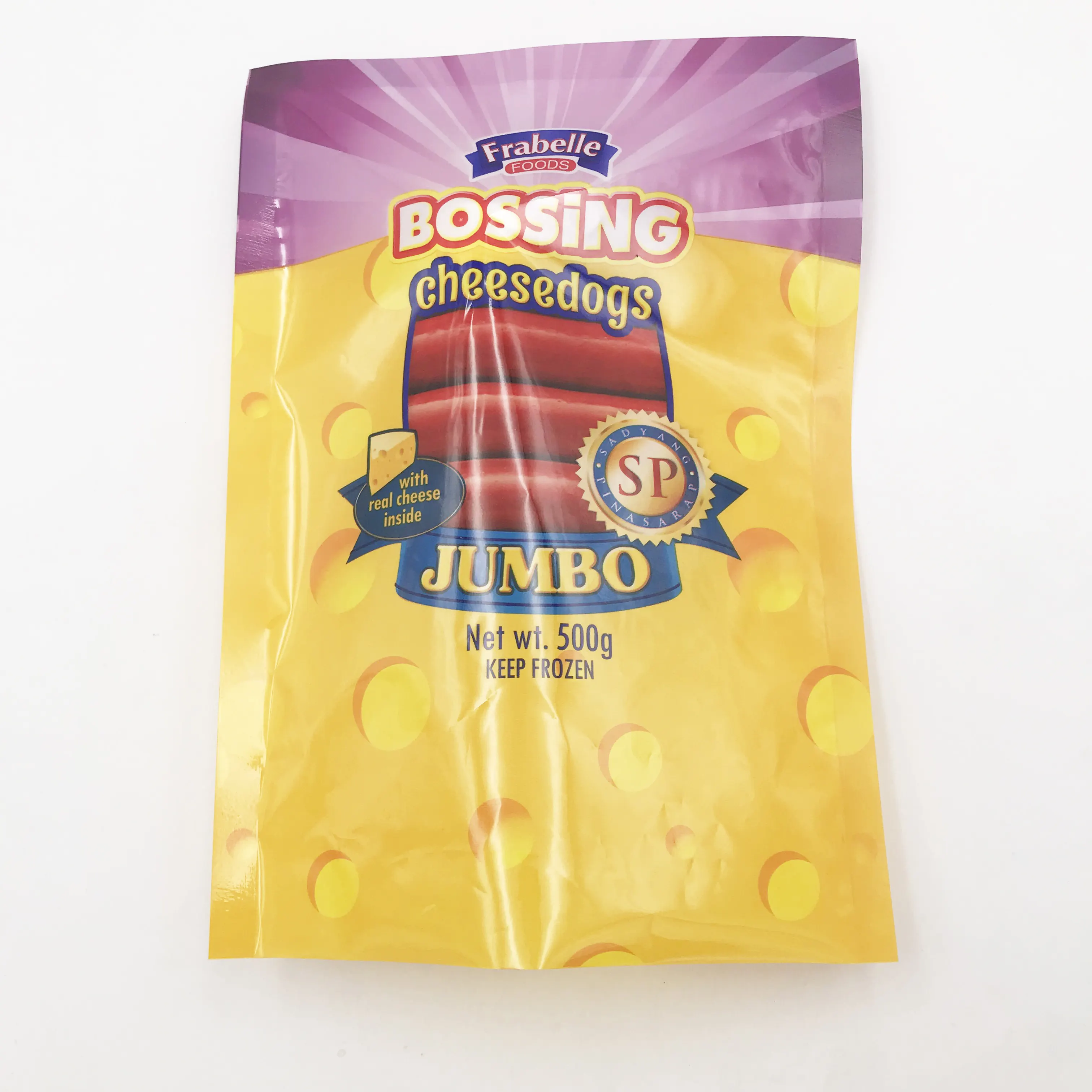 Custom printed Sausage packaging bag Frozen food packing bag