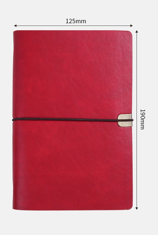 Livre A6 à sangle rouge festive