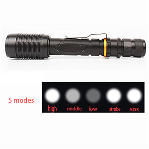 Aluminum High Power 5 Modes <strong>LED</strong> <strong>Flashlight</strong> 10W <strong>Xml</strong> T6 Zoomable Troch <strong>Flashlight</strong> for Camping - Product Image 6