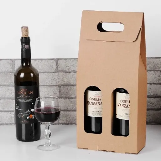 Personalize a garrafa do champanhe com janela e punho Wine pacote caixa
