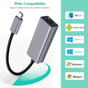 USB 3.1 <strong>Type</strong> C Gigabit Ethernet Adapter 10/100/1000 Mbps RJ45 Lan <strong>Network</strong> Card for Windows 10 Laptop External <strong>Computer</strong> - Product Image 2