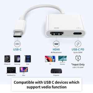 适用于iPhone 15至电视的USB C至高清电视适配器，适用于iPhone 15的C型数字影音适配器4k同步屏幕连接器电缆 - Product Image 5