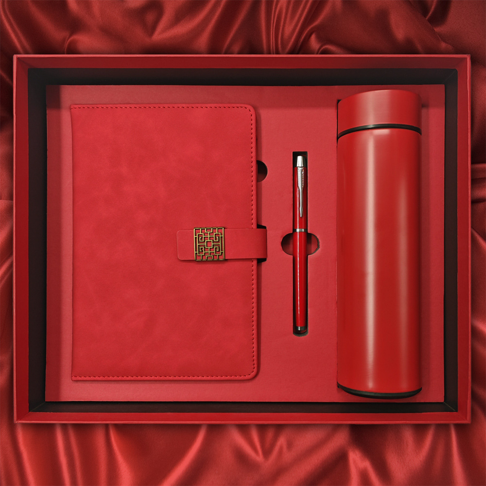 Stylo thermos pour carnet rouge