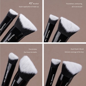 Lüks makyaj fırçası Set yüz için özel Logo vakıf tozu makyaj fırçalar 4 adet allık vakıf makyaj fırçası Set - Product Image 6