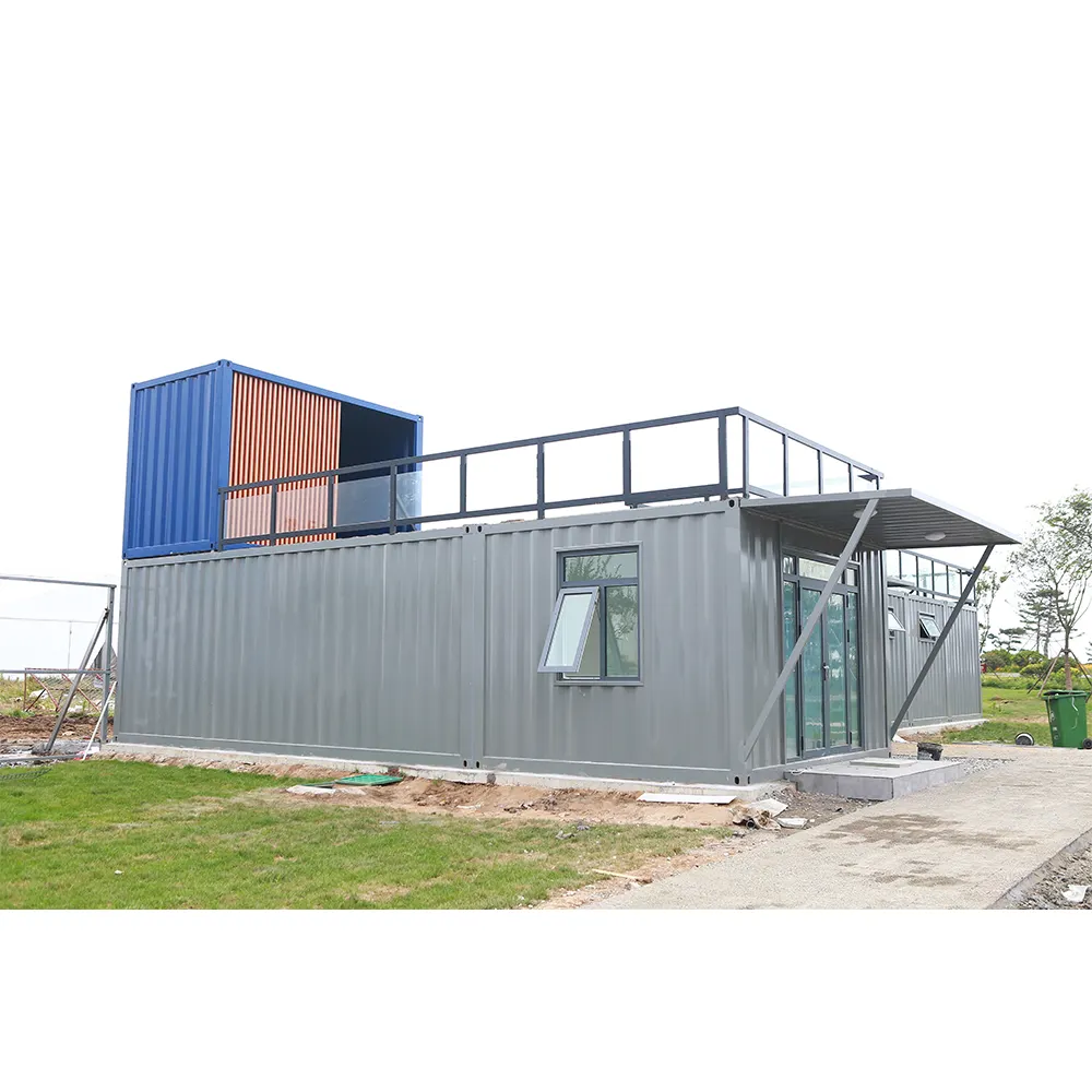 Professional Customized Side Opening 20ft Shipping Container Coffee Shop Fast Food Shop with Ladder and Top Security Rail