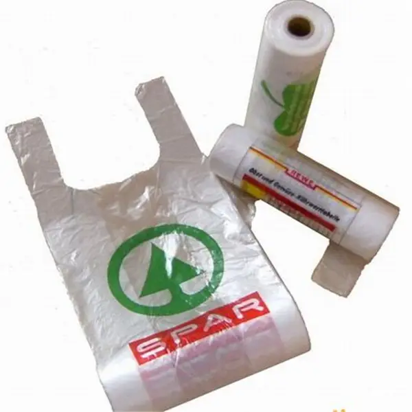 PE HDPE LDPE packaging t-shirt shopping plastic bag