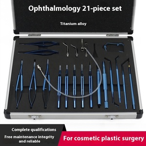 Kit d'instruments microscopiques ophtalmiques de 21 pièces pour la chirurgie de la cataracte blanche Outils essentiels de puissance manuelle comprenant des pinces en acier - Product Image 6