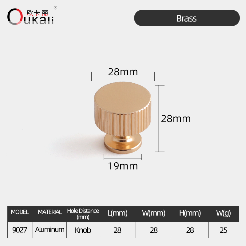 9027-knob Brass