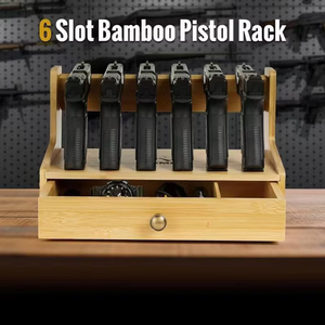 Tùy Chỉnh Bóng Gỗ Súng Hiển Thị Giá Đa-Lưới Súng Đồ Chơi Lưu Trữ Giá Với Đánh Bóng Gỗ Nghệ Thuật Lưu Trữ Thực Phẩm Container - Product Image 4