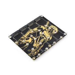 PCIe zu 4-Ch M.2 Adapter platine für Raspberry Pi 5 unterstützt 4-Kanal-NVMe-Solid-State-Antriebe, die den Raspberry Pi 5 NVMe antreiben - Product Image 1