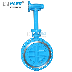 Api609 D341x 18-inch 150lb PN16 Hướng dẫn sử dụng Worm Gear thông gió Ba Lập Dị mặt bích cứng con dấu đúc thép Van bướm - Product Image 4