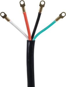 สายไฟ6ฟุต50แอมป์4ง่าม AWG6/2 + 8/2สีดำช่วงสายไฟเครื่องใช้ไฟฟ้า - Product Image 3