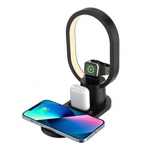 ที่ชาร์จไร้สาย4 in 1มัลติฟังก์ชัน15W ใหม่เหมาะสำหรับ Apple และ Huawei ไร้สายชาร์จได้อย่างรวดเร็วพร้อมไฟกลางคืนข้างเตียง - Product Image 1