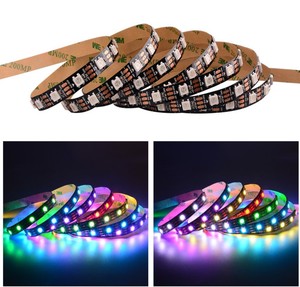 DC5V WS2812B Led şerit IP65 30L/60L/144 leds/m WS2812 siyah/beyaz PCB akıllı RGB led ışık - Product Image 4