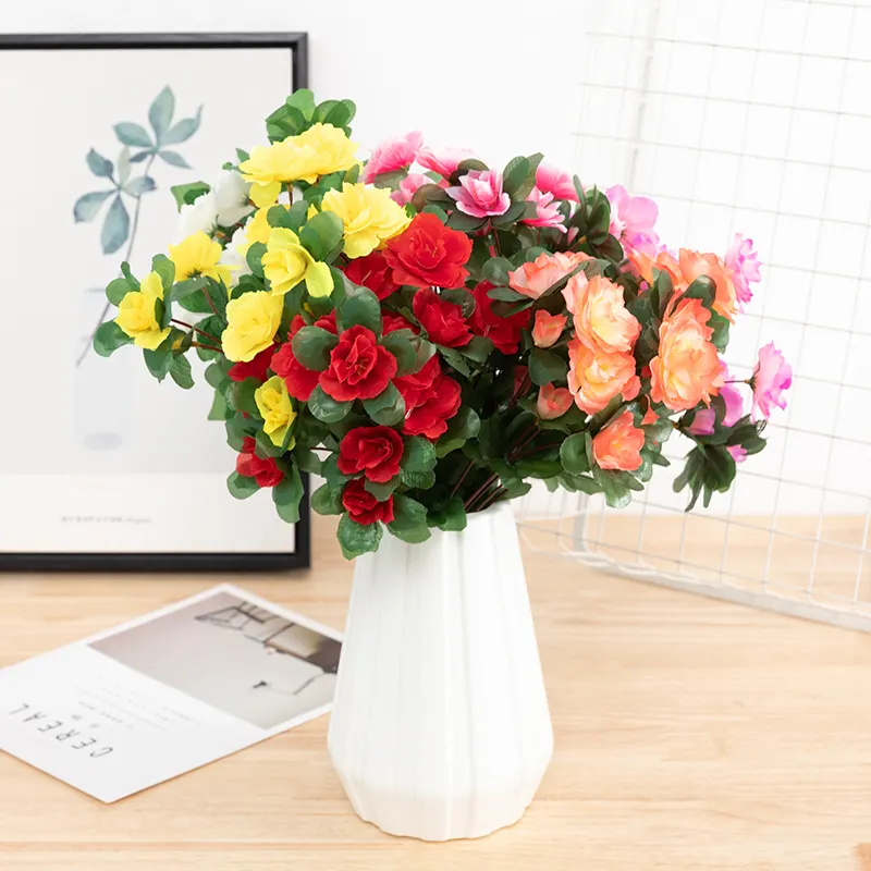 Boîte de fleurs artificielles, décoration de mariage, fleurs rouges, vente en gros, C71A