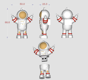 Dễ Thương Đẹp món quà Phi Hành Gia USB flash drive 2GB 4GB 8GB 16GB 32GB 64GB 128GB USB Gậy 2.0 3.0 tên lửa tốc độ cao USB Đĩa - Product Image 6