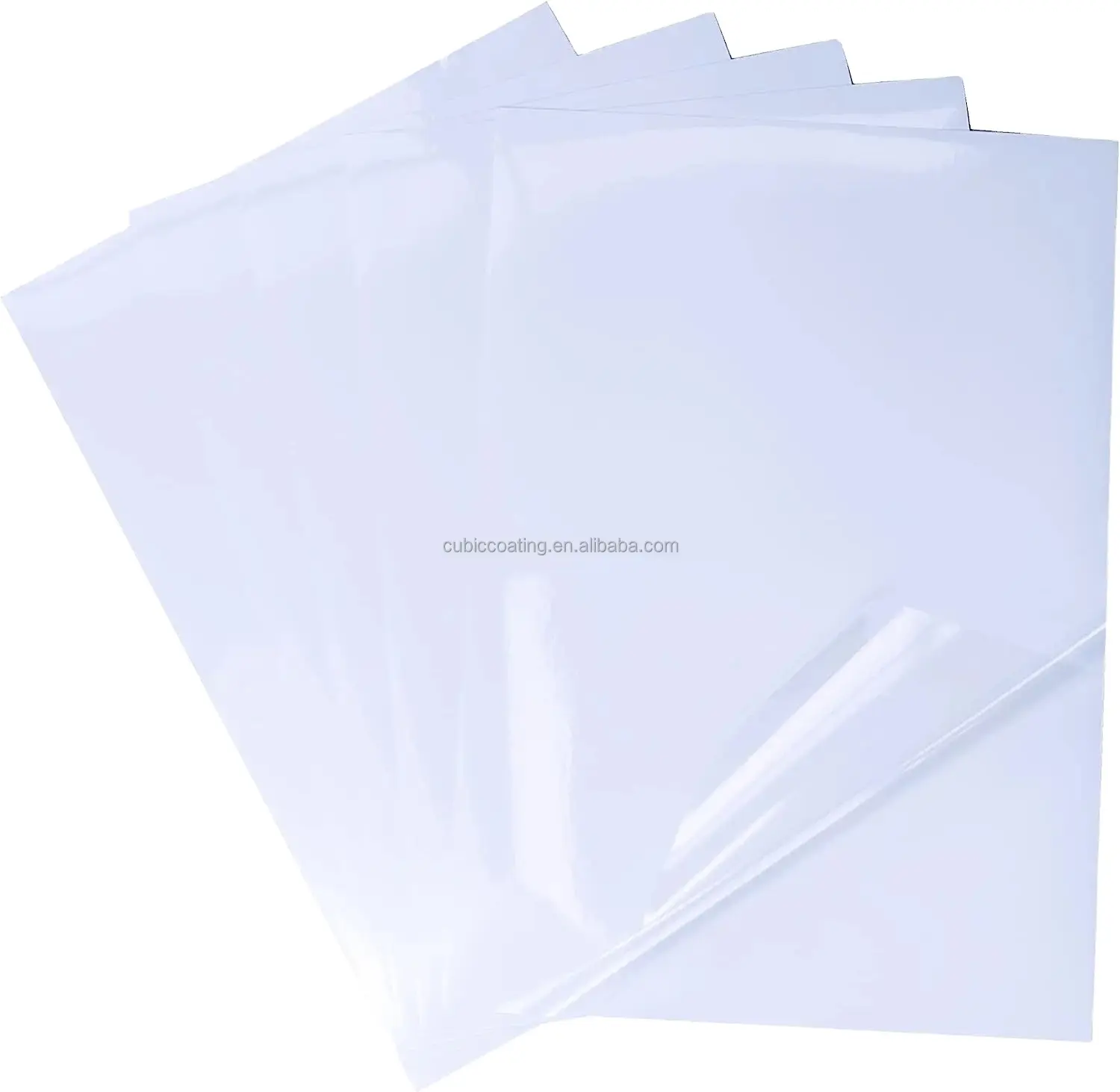 Precio de fábrica A4 A3 8,5*11 papel adhesivo de vinilo PET de inyección de tinta calidad transparente impermeable impresión personalizada papel adhesivo autoadhesivo