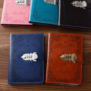 Taccuino diario con serratura a chiave HK in pelle color PU quaderno vintage con blocco del diario con blocco del codice - Product Image 2