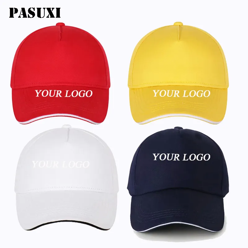 PASUXI venta al por mayor deportes lisos OEM algodón 6 paneles nuevo equipo Unisex 3D Snapback bordado ajustado gorra de béisbol sombrero