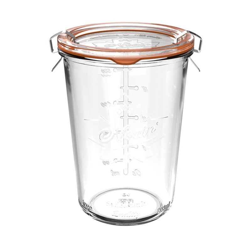 Couvercle en verre-Orange-800ml