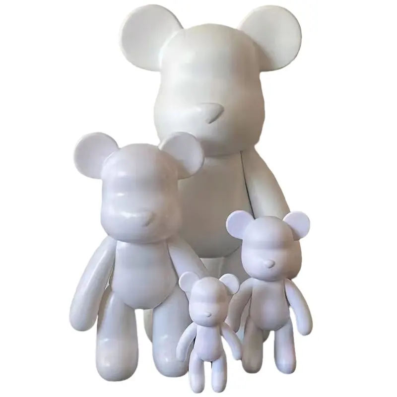Venta al contado alta edición oso ladrillo 400% 28cm oso muñeca decoración figura de acción juguete ABS personalizado bearbrick