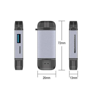 6 in 1 Kartenleser Micro USB 2.0 Typ C zu SD TF Adapter Zubehör OTG Card reader Smart Memory SD Kartenleser - Product Image 6