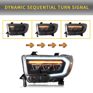 TYPY <strong>LED</strong> Projector Headlights for Toyota Tundra 2007-2013 <strong>Sequoia</strong> 2008-2021 Welcome Dynamic DRL Turn Signal Front Lamps Assembly - Product Image 3