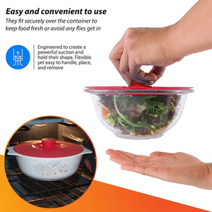 Multi-purposed Silicone Nắp Đậy Cho Bát Hút Mạnh Silicone <span class=keywords><strong>Pot</strong></span> Bìa Lò Vi Sóng An Toàn Silicone Box Nắp - Product Image 3