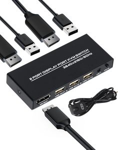 Conmutador KVM SYONG DisplayPort compatible con 4K @ 60Hz, dos computadoras, un interruptor de monitor para compartir 3 USB 2,0 ratón de dispositivo - Product Image 1