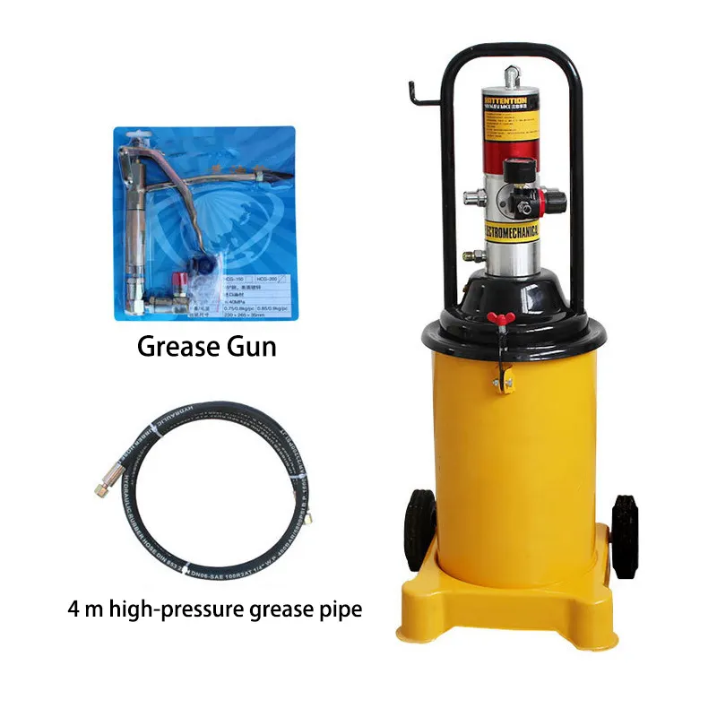 Alta Pressão Pneumática Graxa Bomba 12L Ar Operado Balde Graxa Bomba Com Grease Gun